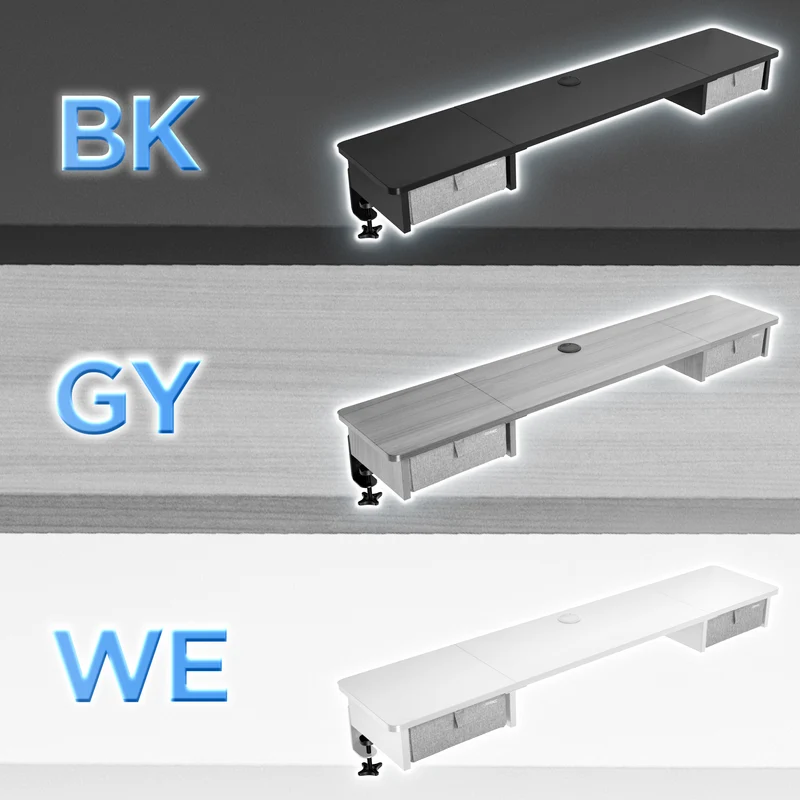 Duronic DD2 WE Planche de 120 cm avec 2 Tiroirs pour Bureau | Compatible avec Plateaux TT120 TT140 TT160 de Duronic | Structure réglable en Hauteur Vendue séparément TM51 ou TM61 | Blanc | MDF