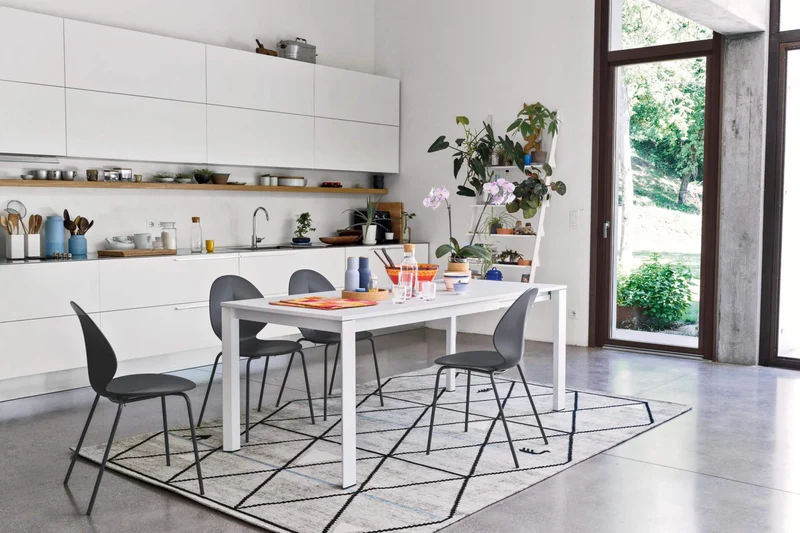 Chaise Calligaris - Basil (Gris Opaque, Pieds en métal) CS1359