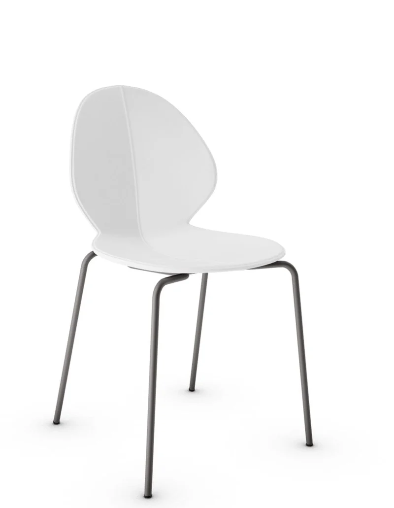 Chaise Calligaris - Basil (Grège, Pieds en métal) CS1359