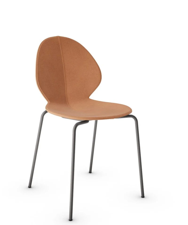 Chaise Calligaris - Basil (Grège, Pieds en métal) CS1359