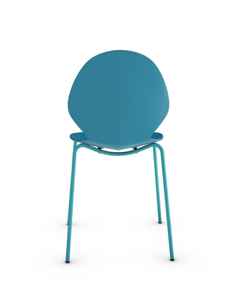 Chaise Calligaris - Basil (Bleu, Pieds en métal) CS1359