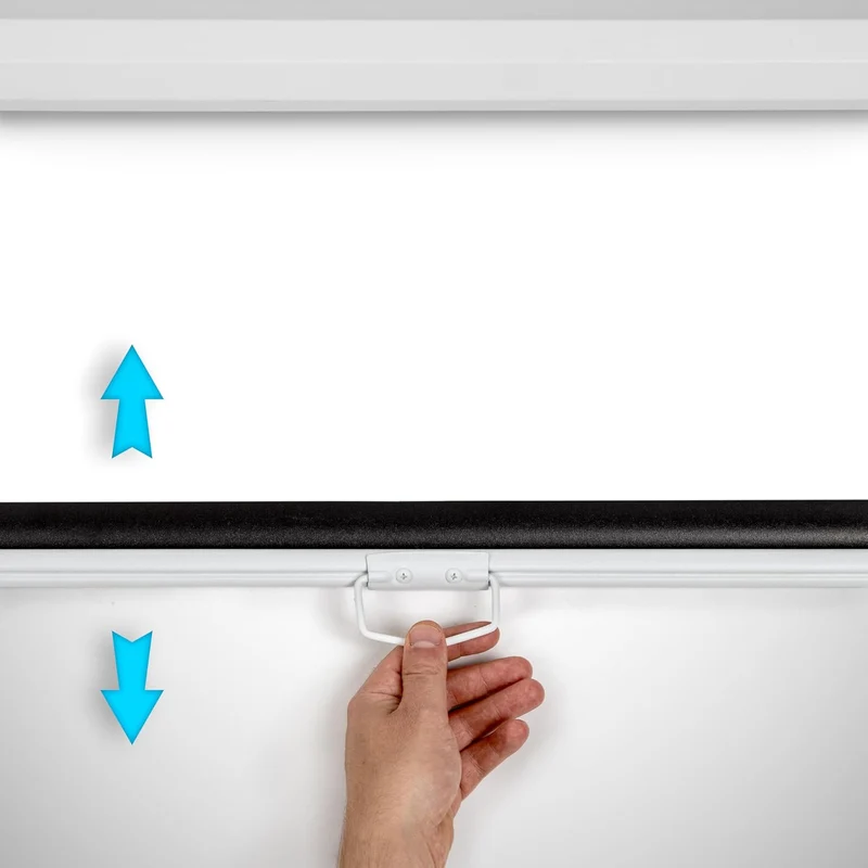 Duronic MPS100 16/9 WE Ecran de Projection TV et Home Cinema de 100 Pouces 254 cm ou 221 x 125 cm Fixation Mur ou Plafond Déroulement Manuel Gain +1 idéal pour 3D 8K 4K 1080P