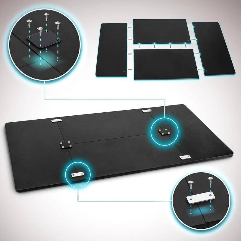 Duronic TT140 BK Plateau pour Bureau Assis Debout de 140 x 60 x 2 cm | Compatible avec la plupart des Structures Assis Debout | Idéal pour Poste de travail à domicile ou bureau