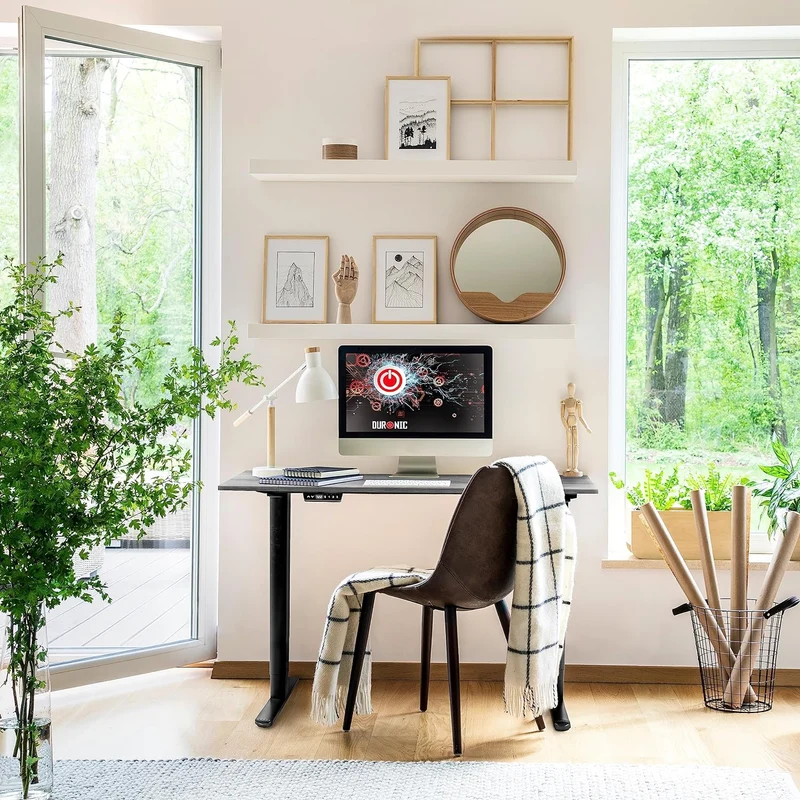 Duronic TT140 GY Plateau pour Bureau Assis Debout de 140 x 60 x 2 cm | Compatible avec la plupart des Structures Assis Debout | Idéal pour Poste de travail à domicile ou bureau