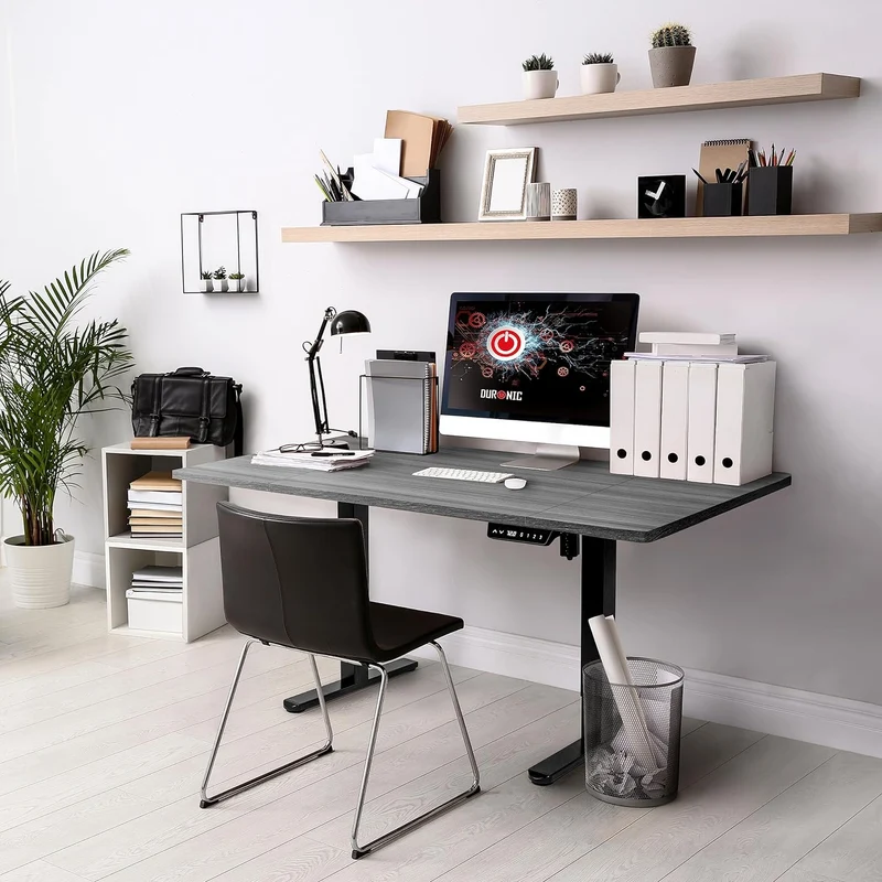 Duronic TT120 GY Plateau pour Bureau Assis Debout de 120 x 60 x 2 cm | Compatible avec la plupart des Structures Assis Debout | Idéal pour Poste de travail à domicile ou bureau
