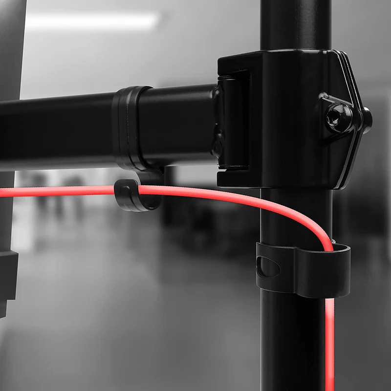 Duronic DMT252VX2 Bras pour Moniteurs d'Ordinateur | Support d'écrans PC double pour Bureau avec Potence de 100 cm | VESA 75 100 | Hauteur Ajustable | Rotatif Inclinable Pivotant avec 2 Extensions