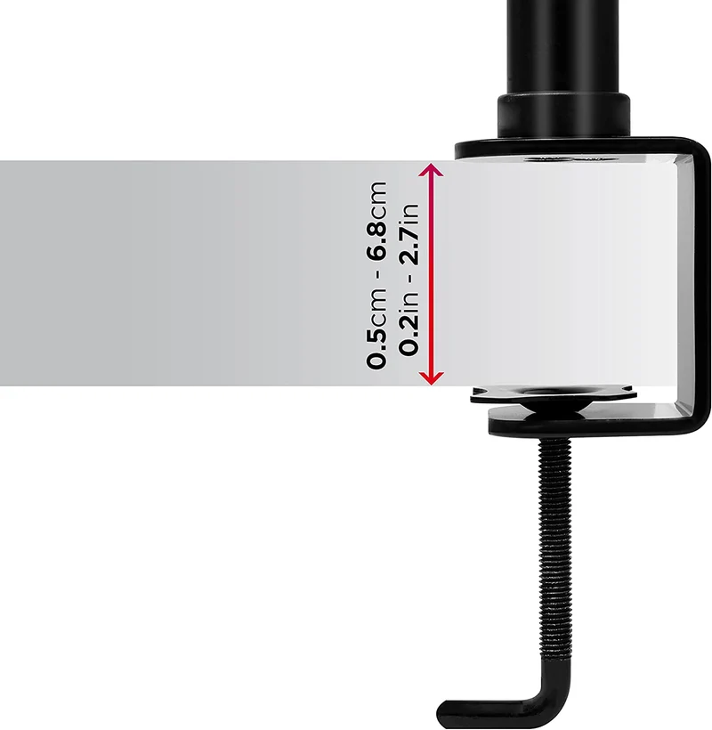 Duronic DMT252VX2 Bras pour Moniteurs d'Ordinateur | Support d'écrans PC double pour Bureau avec Potence de 100 cm | VESA 75 100 | Hauteur Ajustable | Rotatif Inclinable Pivotant avec 2 Extensions