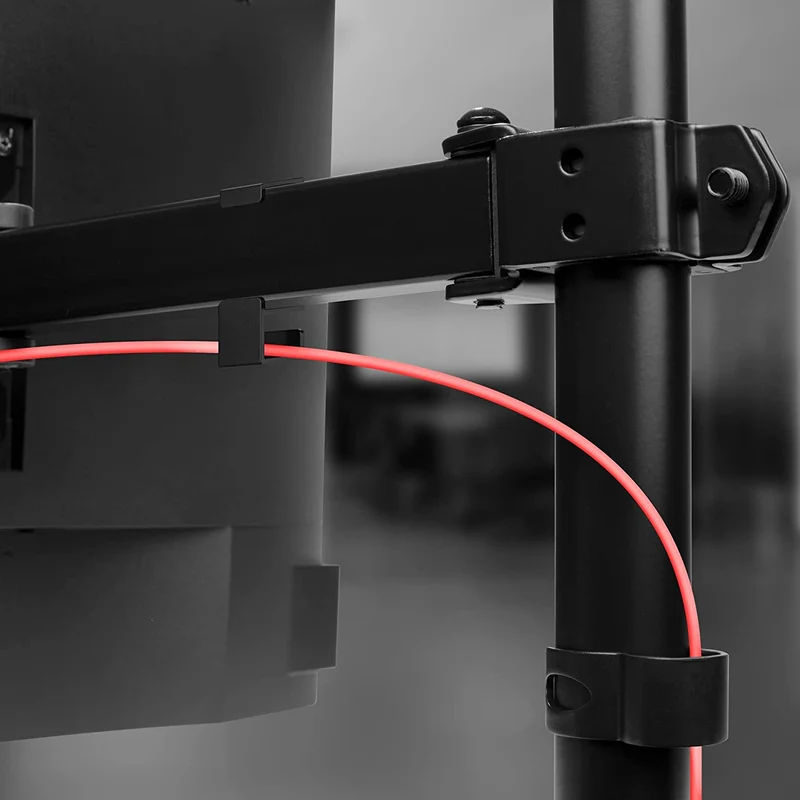 Duronic DMT152 Bras pour 2 Moniteurs d'Ordinateur | Support d'écrans PC articulé pour Bureau avec Potence de 100 cm | VESA 75 100 | Hauteur Ajustable | Rotatif Inclinable Pivotant