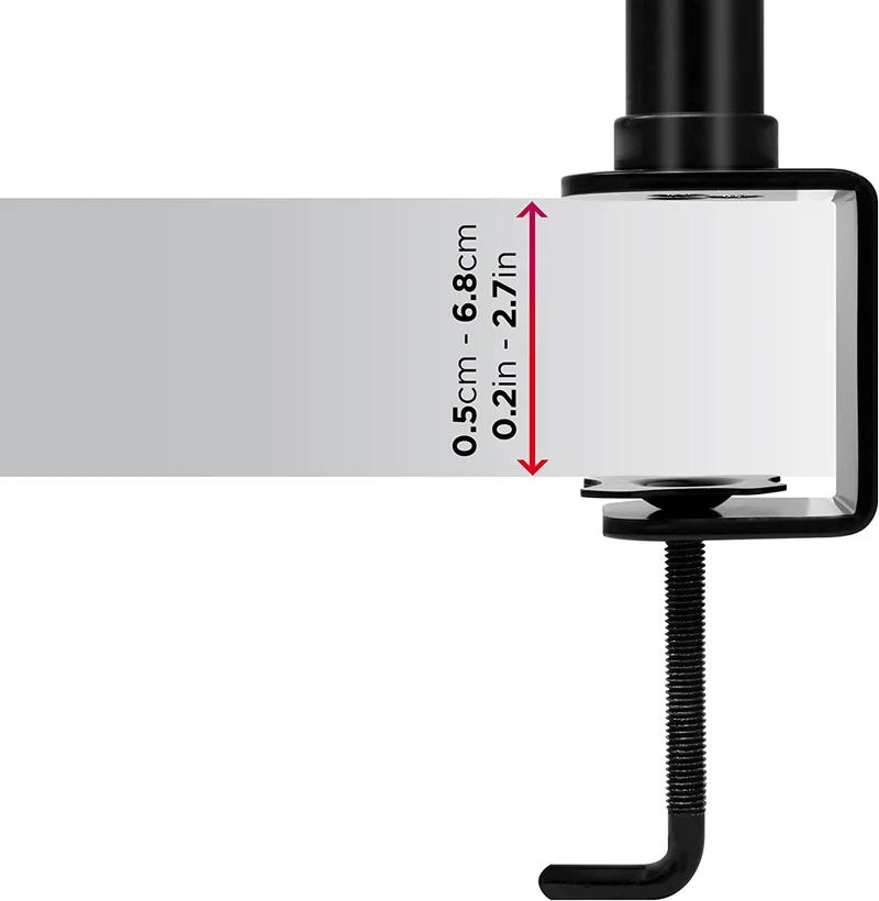 Duronic DMT152VX2 Bras pour Moniteurs d'Ordinateur | Support d'écrans PC double pour Bureau avec Potence de 100 cm | VESA 75 100 | Hauteur Ajustable | Rotatif Inclinable Pivotant avec 2 Extensions
