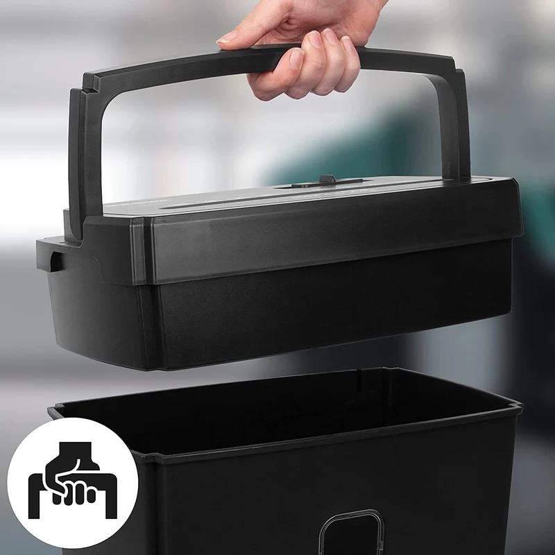 Duronic PS657 Destructeur de Documents 170W pour 5 Feuilles de Papier A4 | Coupe croisée | Réservoir de 15 L | Retour en arrière | Anti bourrage de Papier | En conformité avec le RGPD