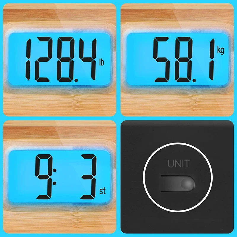 Duronic BS504 Balance Corporelle / Pèse Personne – Capacité élevée de 180 kg – Ecran LCD – Eco-responsable / Fabriqué en Bambou – Mesure en Kilogrammes – Automatique – Surveillez votre Poids