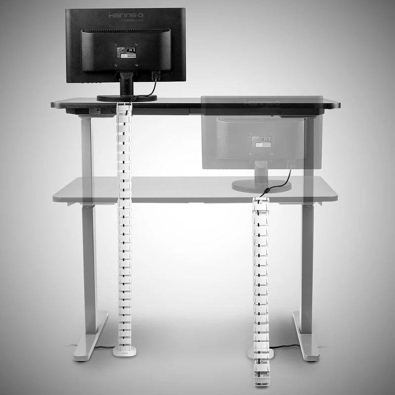 Duronic CM1DM WE Conduit de câbles Goulotte de 130 cm pour Ranger câbles Ajustable et Flexible Idéal pour sécuriser câbles USB ethernet et Alimentation et éviter Tout Accident