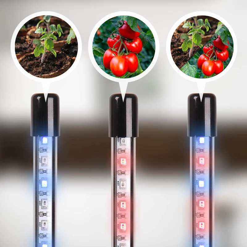Duronic GLC24 Lampe de croissance horticole double à pince 40W | Ampoules LED | 3 modes : bleu, rouge, mixte | Intensité ajustable | Prise USB | Lumière de culture pour plante fruit légume fleur herbe