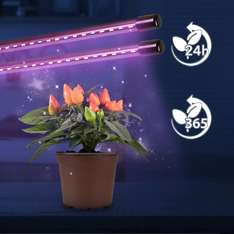 Duronic GLC24 Lampe de croissance horticole double à pince 40W | Ampoules LED | 3 modes : bleu, rouge, mixte | Intensité ajustable | Prise USB | Lumière de culture pour plante fruit légume fleur herbe
