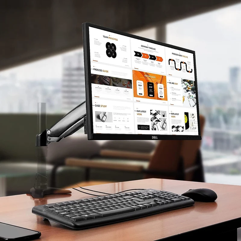 Duronic DML5S1 Bras Complet pour Support d'écran Compatible avec la Gamme DM55 Ajustement Vertical à la volée Permet l'ajout d'écran ou d'accessoire