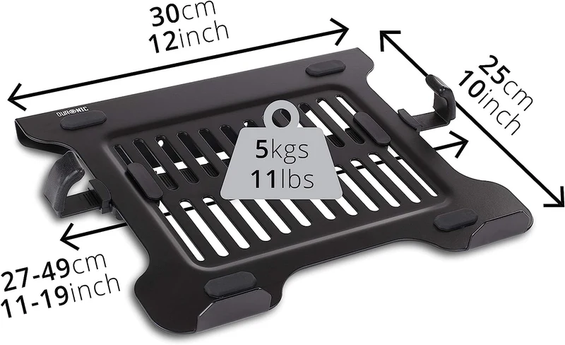 Duronic Support DML7 pour Ordinateur Portable Support de Bureau pour Ordinateur Portable Tablette Capacité de 5 kg Compatible avec DM15 DM25 DM35 DM45 DM55 DM65 VESA 75 100