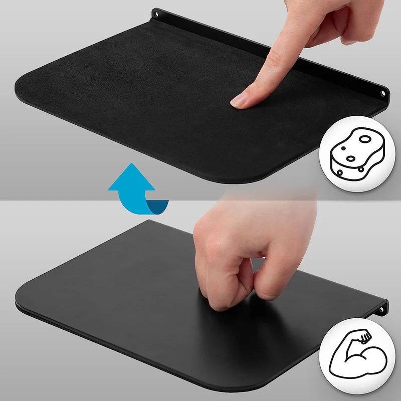 Duronic DMSC1 Plaque de renforcement pour Support de Bureau | Plaque pour Support de Bras de Moniteur pour Installation de Bureau avec Une Pince en C | Acier Solide | Noir