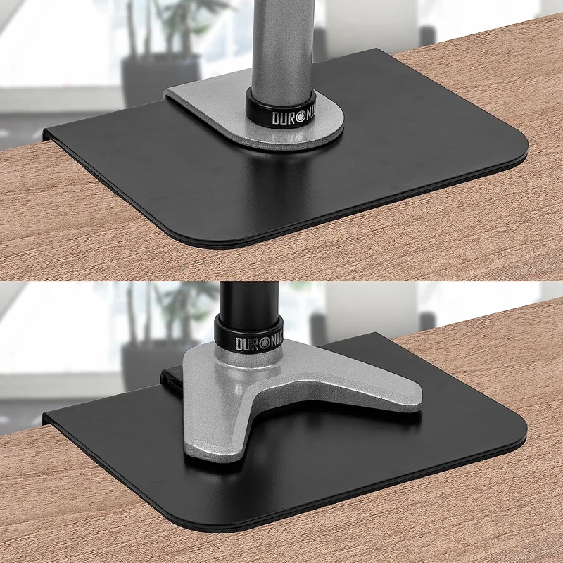 Duronic DMSC1 Plaque de renforcement pour Support de Bureau | Plaque pour Support de Bras de Moniteur pour Installation de Bureau avec Une Pince en C | Acier Solide | Noir