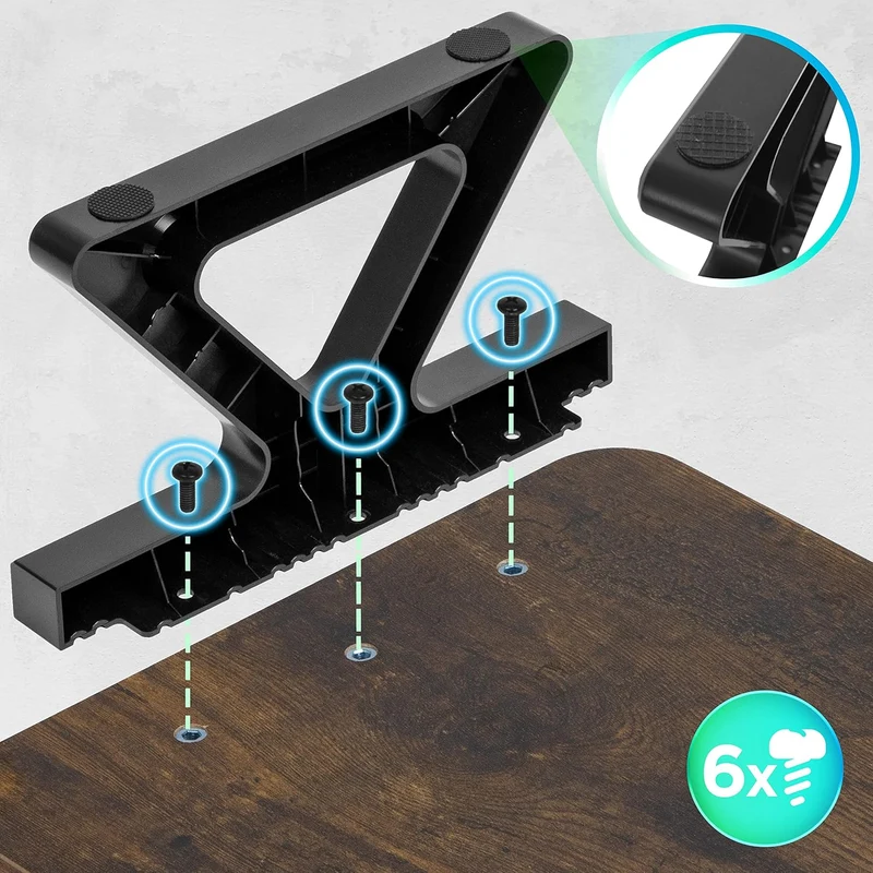 Duronic DM06-2 AO Support pour Deux moniteurs en MDF 82 x 30 cm Rehausseur d’écran d’Ordinateur Portable LCD LED TV pour 1 ou 2 écrans de 13,5cm Espace de Travail Ergonomique avec Rangement