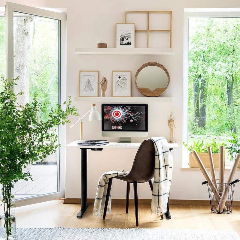 Duronic TT140 WE Plateau pour Bureau Assis Debout de 140 x 60 x 2 cm | Compatible avec la plupart des Structures Assis Debout | Idéal pour Poste de travail à domicile ou bureau