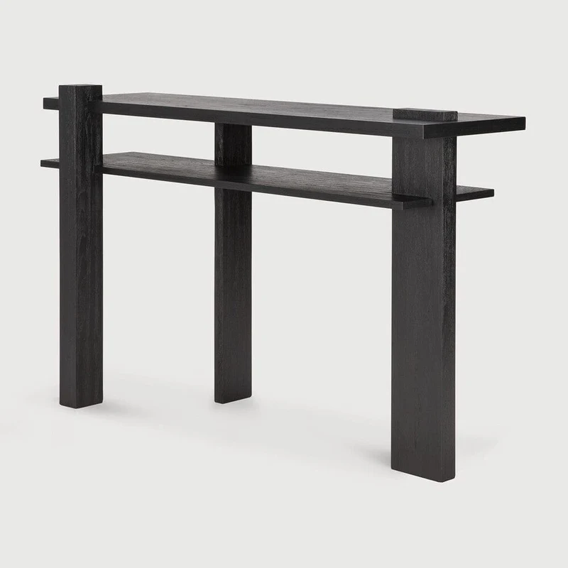 Ethnicraft Console Abstract – Teck noir