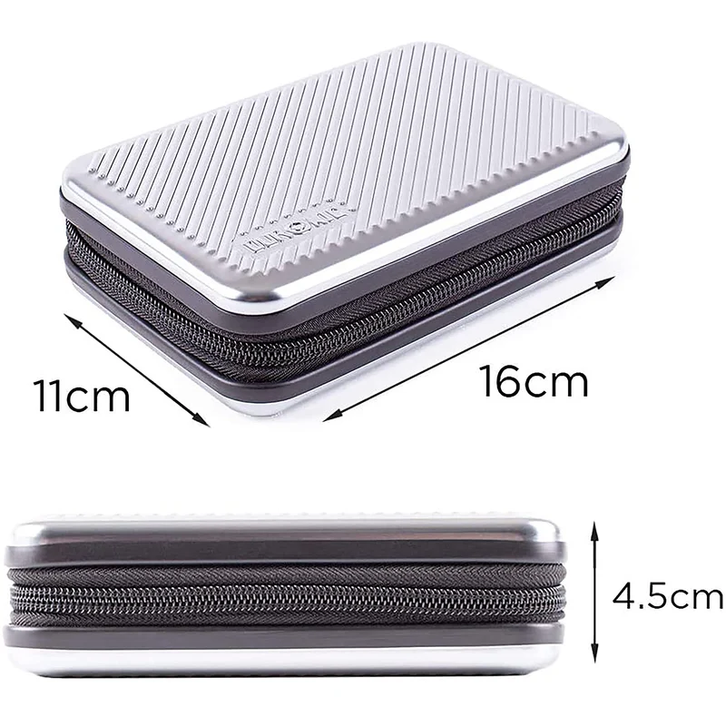 Duronic HDC3 SR Etui de protection rigide pour Disque Dur GPS Batterie portable Liseuse Housse pour disques durs externes Antichoc Léger et compact 11 x 16 cm