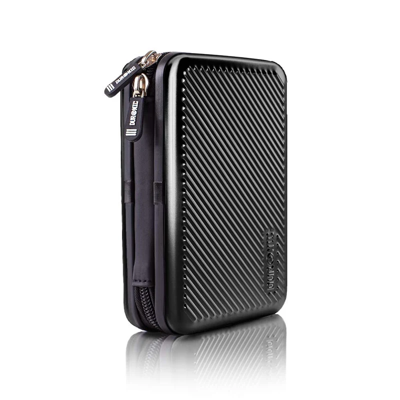 Duronic HDC3 BK Etui de protection rigide pour Disque Dur GPS Batterie portable Liseuse Housse pour disques durs externes Antichoc Léger et compact 11 x 16 cm