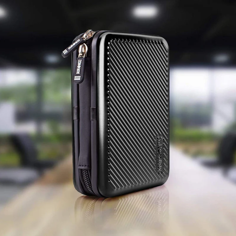 Duronic HDC3 BK Etui de protection rigide pour Disque Dur GPS Batterie portable Liseuse Housse pour disques durs externes Antichoc Léger et compact 11 x 16 cm