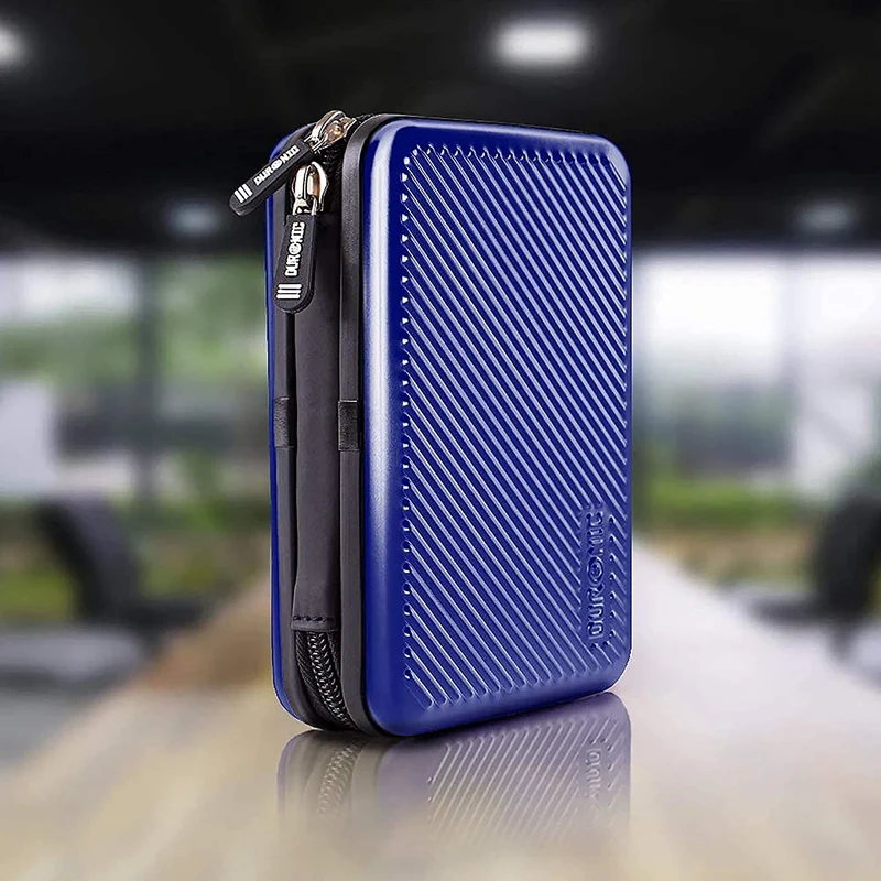 Duronic HDC3 BE Etui de protection rigide pour Disque Dur GPS Batterie portable Liseuse Housse pour disques durs externes Antichoc Léger et compact 11 x 16 cm