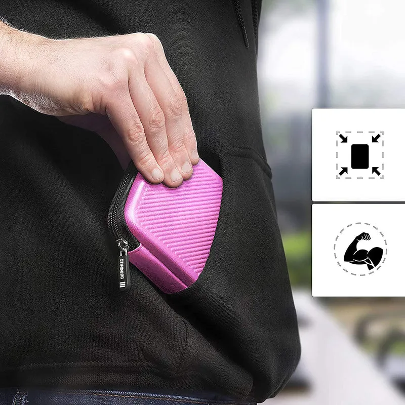 Duronic HDC2 PK Etui pour Disque Dur GPS Batterie Portable Liseuse 11 x 15 cm Housse de Protection semi rigide pour Disque Dur externe EVA Antichoc Léger er Compact Rose