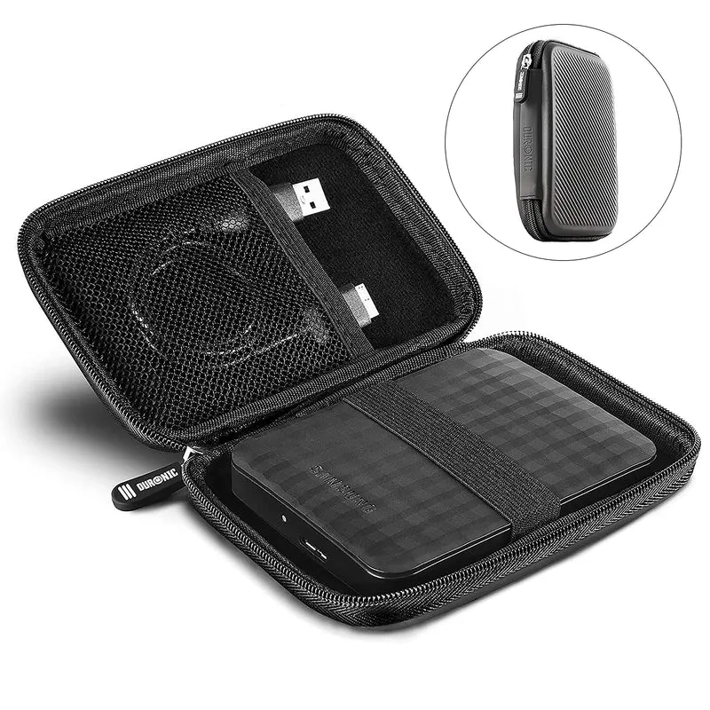 Duronic HDC2 GY Etui pour Disque Dur GPS Batterie Portable Liseuse 11 x 15 cm Housse de Protection semi rigide pour Disque Dur externe EVA Antichoc Léger et Compact