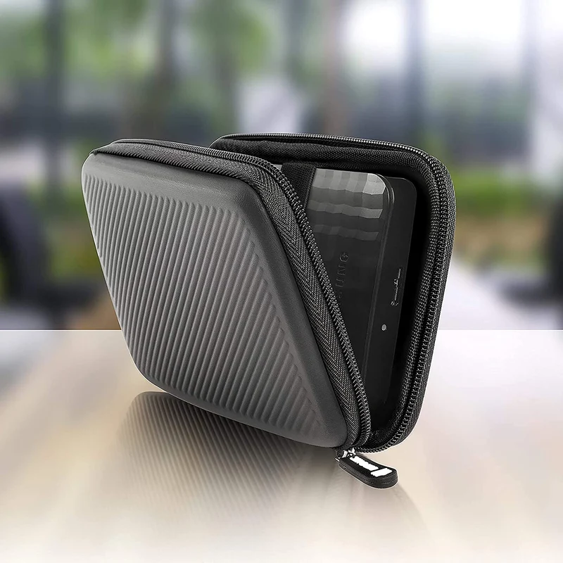 Duronic HDC2 GY Etui pour Disque Dur GPS Batterie Portable Liseuse 11 x 15 cm Housse de Protection semi rigide pour Disque Dur externe EVA Antichoc Léger et Compact