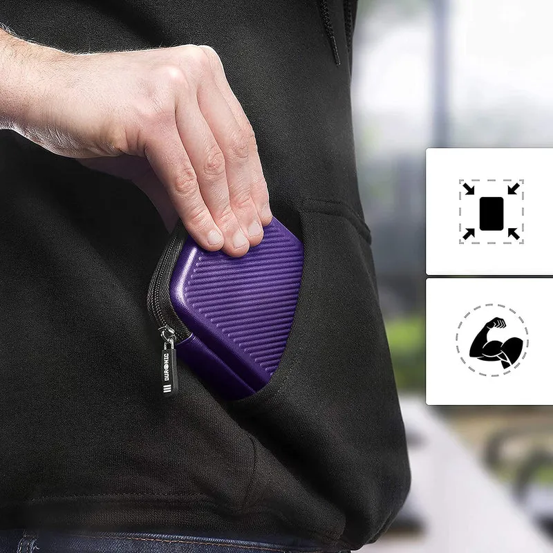 Duronic HDC2 VT Etui pour Disque Dur GPS Batterie Portable Liseuse 11 x 15 cm Housse de Protection semi rigide pour Disque Dur externe EVA Antichoc Léger er Compact Violet