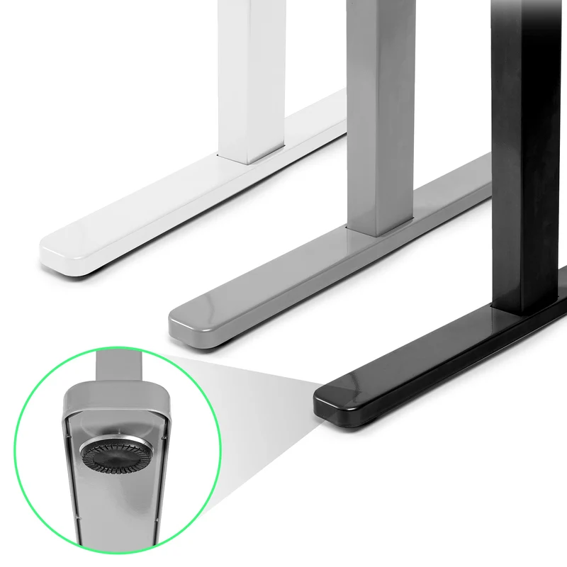 Duronic TM12 BK Bureau Assis-Debout noir | Structure de bureau à hauteur ajustable 71 - 116 cm | Électrique | Sauvegarde des tailles | MAX 80 kg | Station ergonomique | Plateau disponible séparément