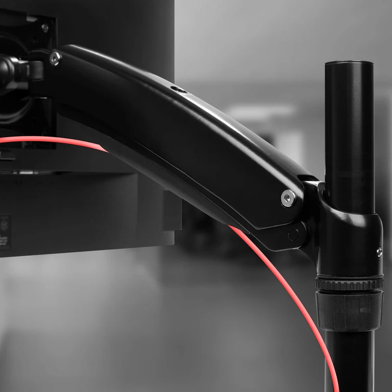 Duronic DM551X2 Support d'écran PC à Pince pour Bureau | Mécanisme à Ressort | Ajustements à la volée | Hauteur Ajustable | Compatibilité avec Moniteur VESA 75/100 | en Aluminium | 1 Extension