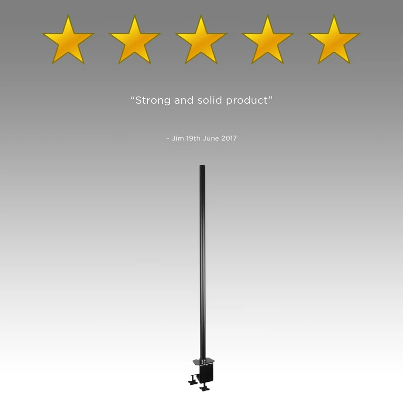 Duronic DM45POLE Potence de 100 cm pour Support d'écran de Bureau - Compatible avec Toutes Les gammes - Permet d'avantage de flexibilité pour Ajuster la Hauteur de l'écran