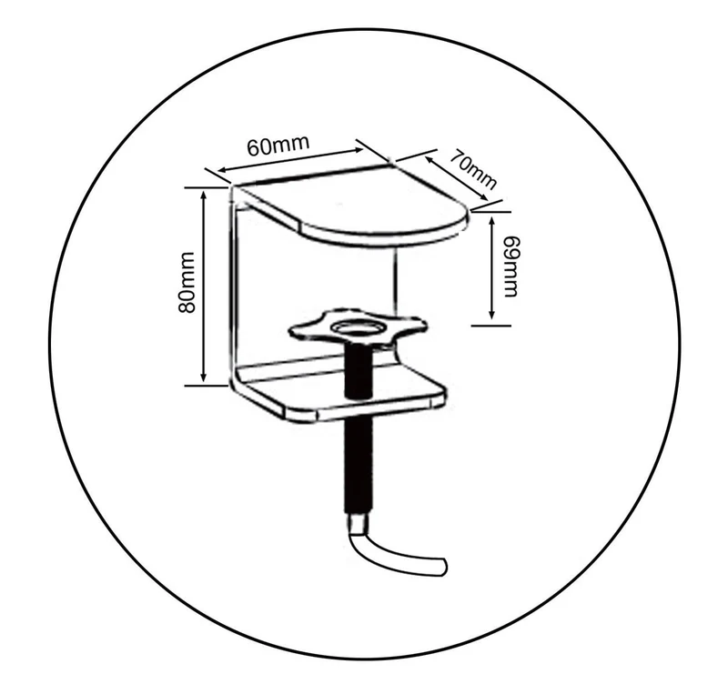 Duronic DM35POLE-80 Potence de 80 cm pour Support d'écran de Bureau de la Gamme DM15 DM25 DM35 DMG Permet d'avantage de flexibilité pour Ajuster la Hauteur de l'écran
