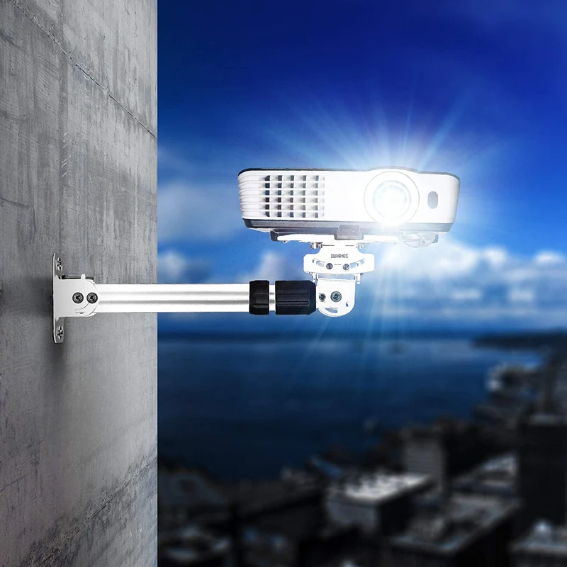 Duronic PB06XL Support pour Vidéoprojecteur Plafond Rotatif 360° Inclinable 30° et Pivotable 20° Charge maximale 13,6 kg Idéal pour Home Cinema présentations conférences