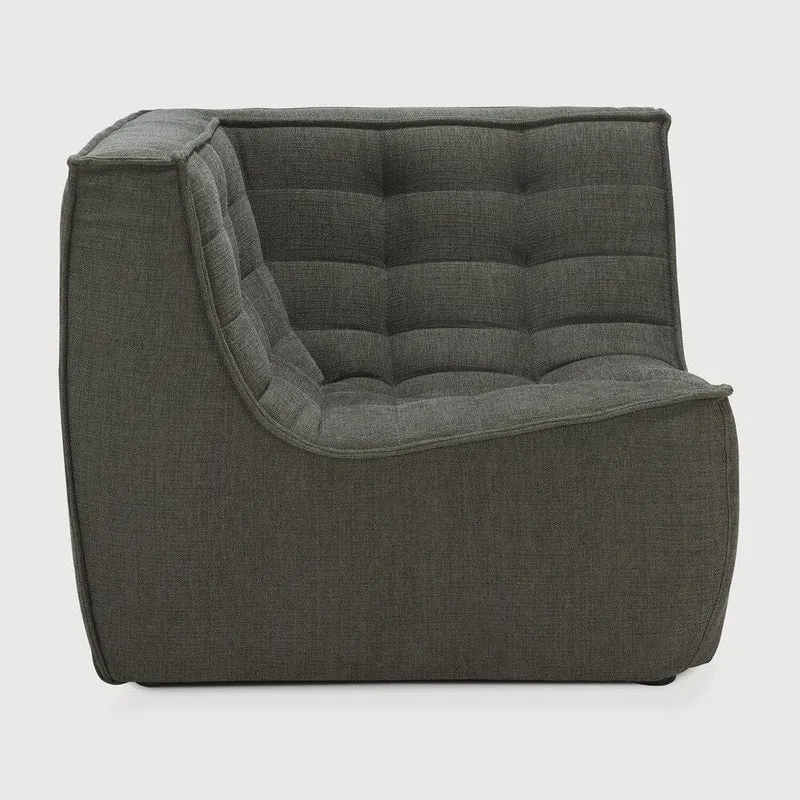 Ethnicraft Canapé Modulaire N701 - Tissu Éco (Angle Droit 90°)