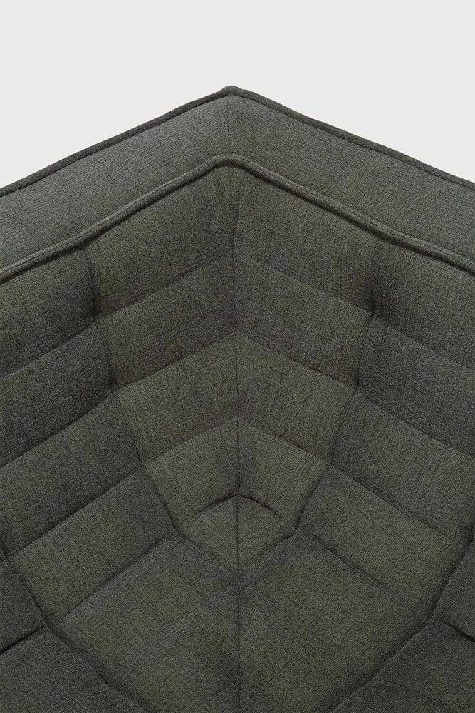 Ethnicraft Canapé Modulaire N701 - Tissu Éco (Angle Droit 90°)