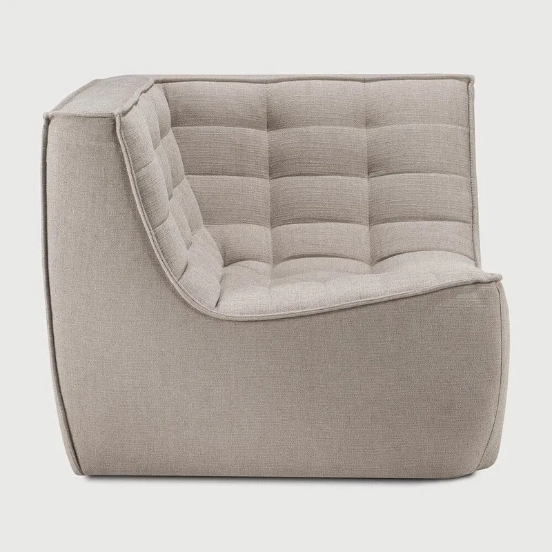 Ethnicraft Canapé Modulaire N701 - Tissu Éco (Angle Droit 90°)