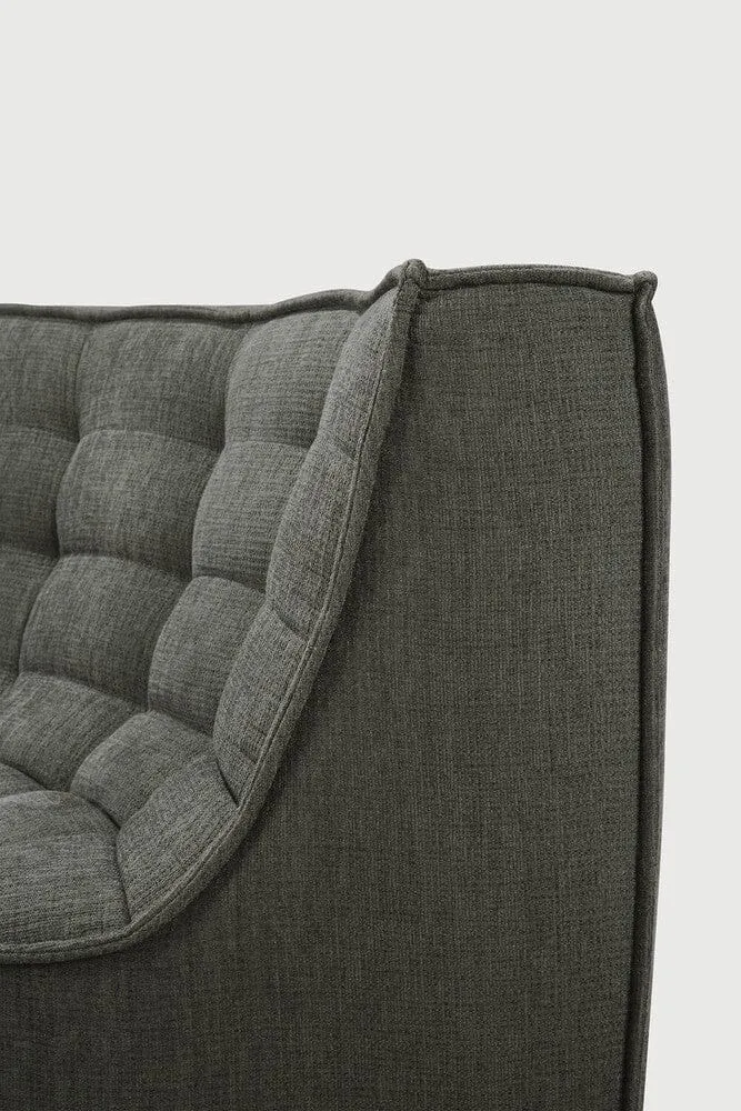 Ethnicraft Canapé Modulaire N701 - Tissu Éco (Angle Arrondi 90°)