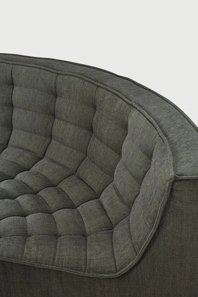 Ethnicraft Canapé Modulaire N701 - Tissu Éco (Angle Arrondi 90°)
