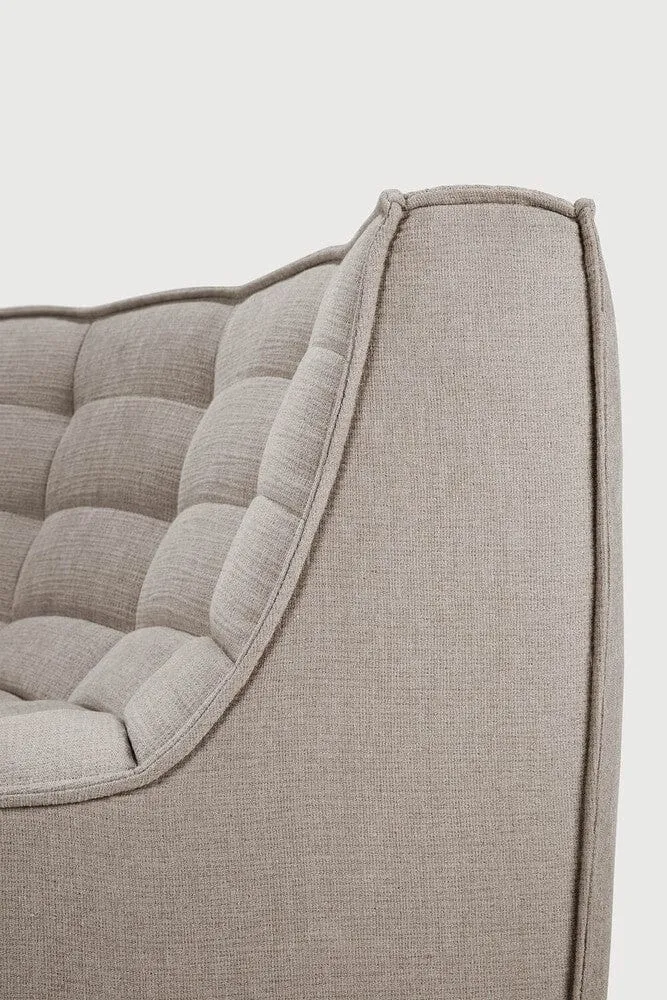 Ethnicraft Canapé Modulaire N701 - Tissu Éco (Angle Arrondi 90°)