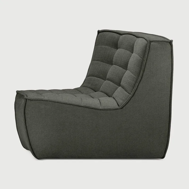 Ethnicraft Canapé Modulaire N701 - Tissu Éco (Angle Arrondi 45°)