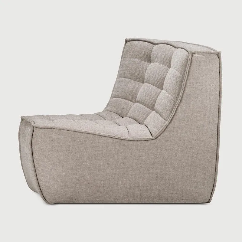 Ethnicraft Canapé Modulaire N701 - Tissu Éco (Angle Arrondi 45°)