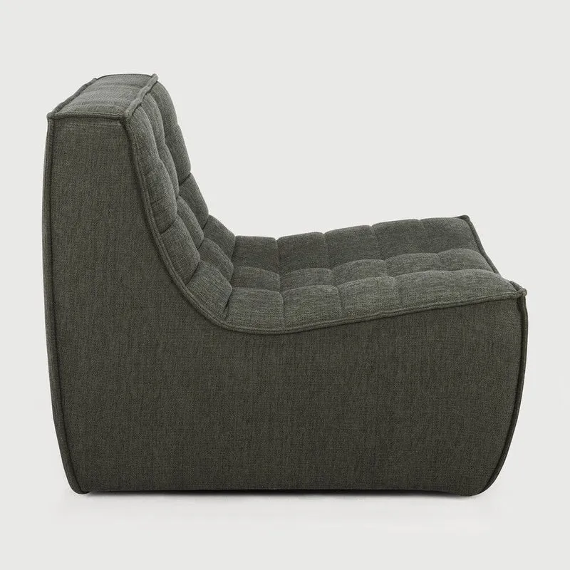 Ethnicraft Canapé Modulaire N701 - Tissu Éco (1 Place)