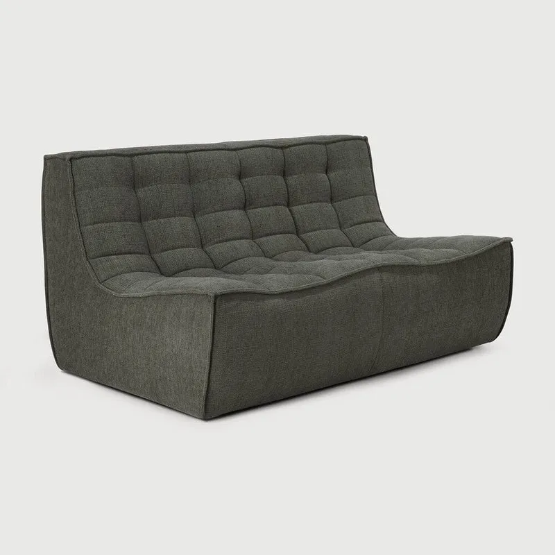 Ethnicraft Canapé Modulaire N701 - Tissu Éco (2 Places)