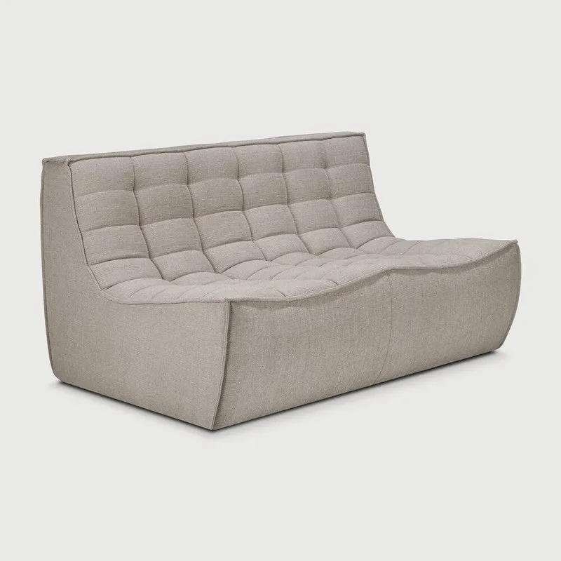 Ethnicraft Canapé Modulaire N701 - Tissu Éco (2 Places)