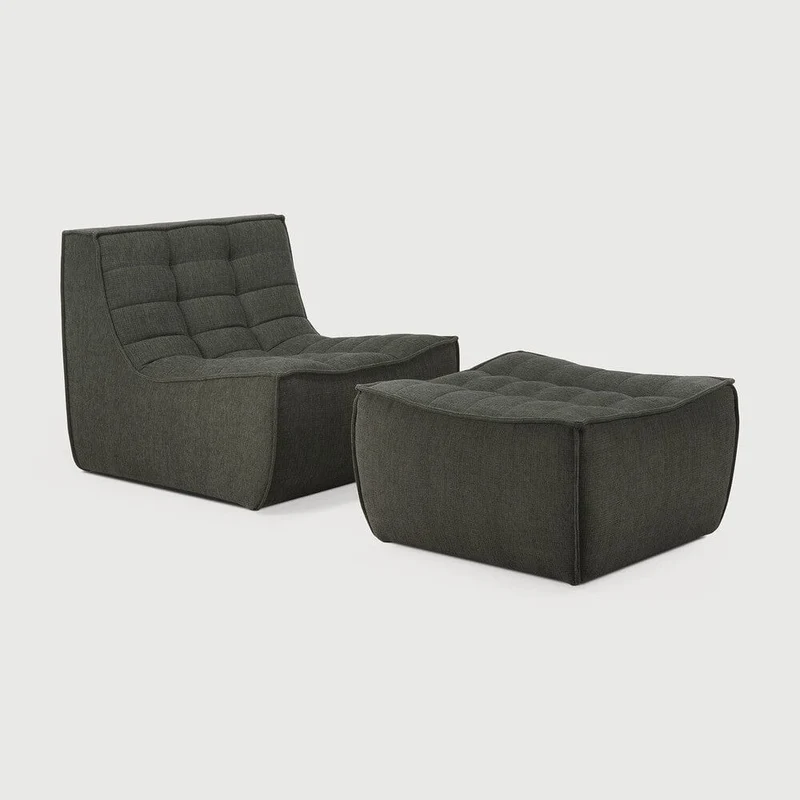 Ethnicraft Repose-pieds N701 - Tissu Éco
